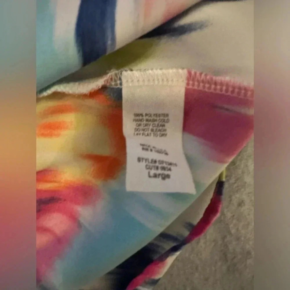 Karlie bright watercolor swing dress size L - Picture 5 of 5